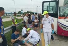 Tour bus crash in Pattaya injures Chinese tourists and motorcyclist
