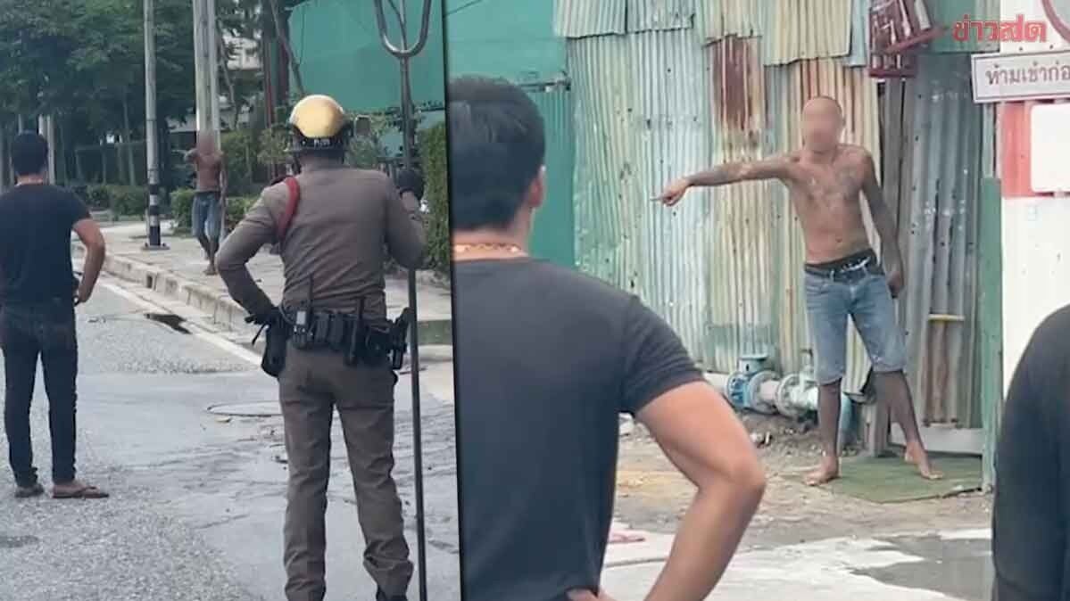 Knife-wielding Thai man causes chaos in Prawet district, Bangkok