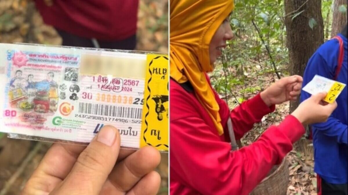 Lost lottery tickets found in Thai forest spark social media frenzy (video)