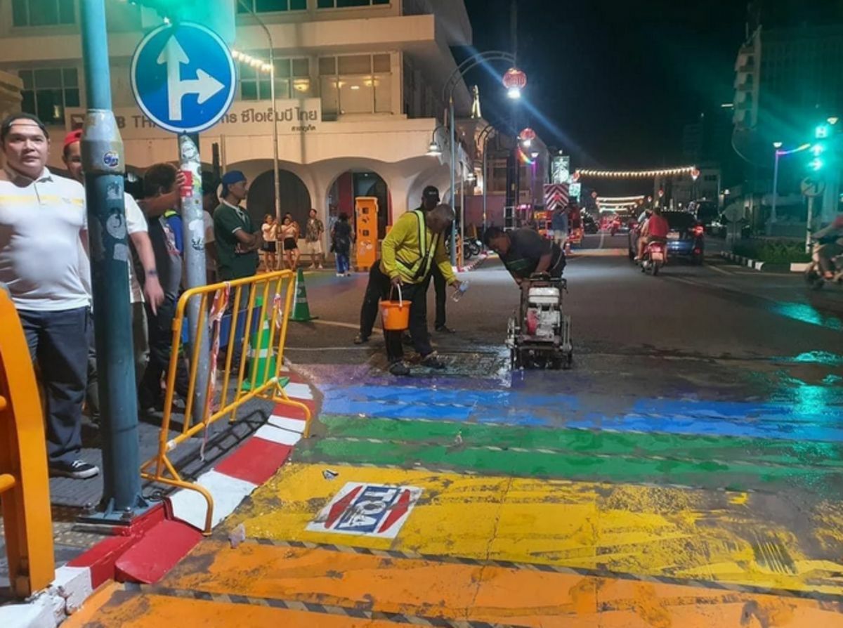 Uproar over motorcycle accidents at Phuket’s rainbow crosswalk