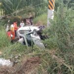 Woman uninjured after BMW hits power pole | Thaiger