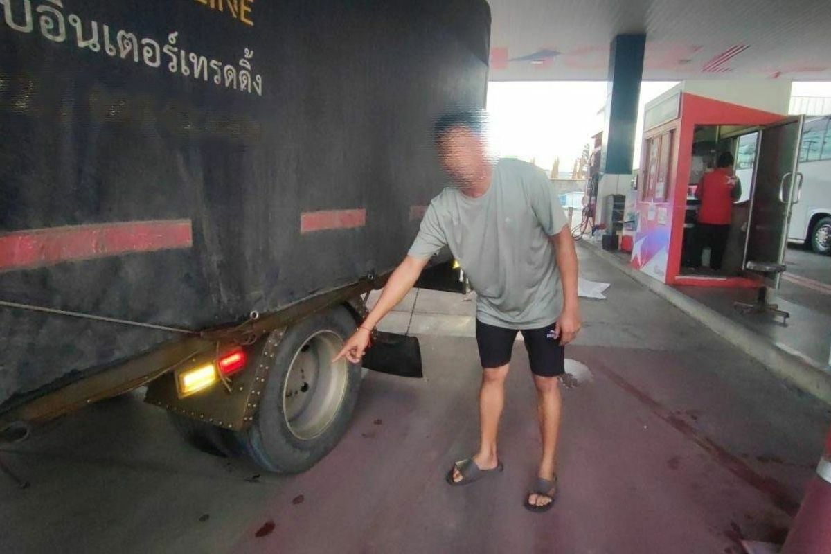 Six-wheel truck runs over petrol station attendant and kills him 