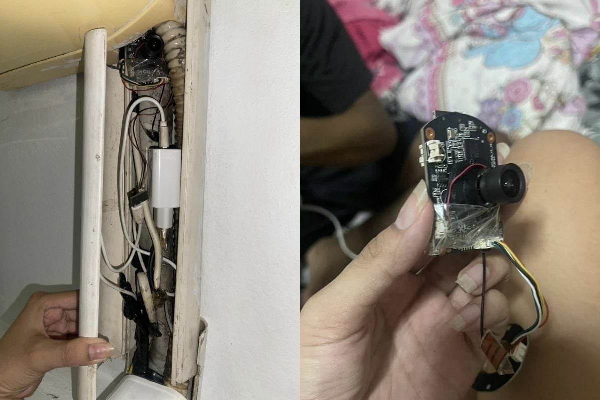 Transgender caretaker suspected after camera found in air-con