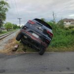 Thai woman survives after SUV collides with train at crossing | Thaiger