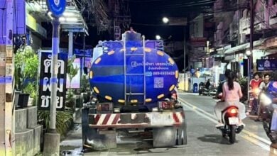 Young Thai biker killed by water truck in Pattaya