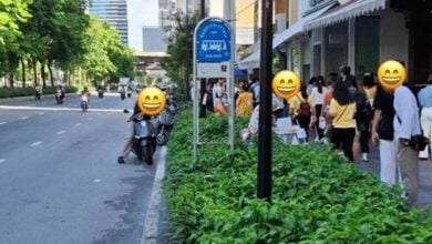 Bus stop sign location near BTS station sparks online outrage