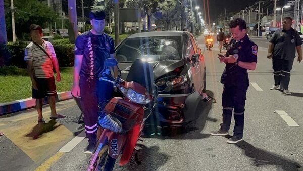 Woman’s drink driving leaves motorcyclist injured in Pattaya