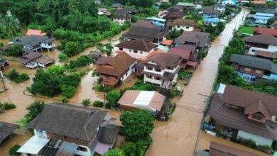 Floods displace 500 households in Nan, severe damage reported