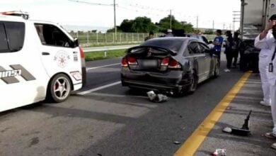 Chachoengsao four-car pile-up on motorway causes injuries