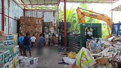 Worker crushed to death by hydraulic baler in Samut Prakan