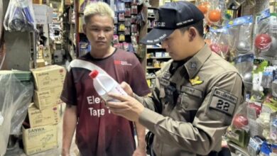 Pattaya police inspect stores after toxic drain cleaner deaths