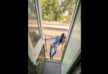 Teen injured while filming dangerous stunt on Thai train (video)