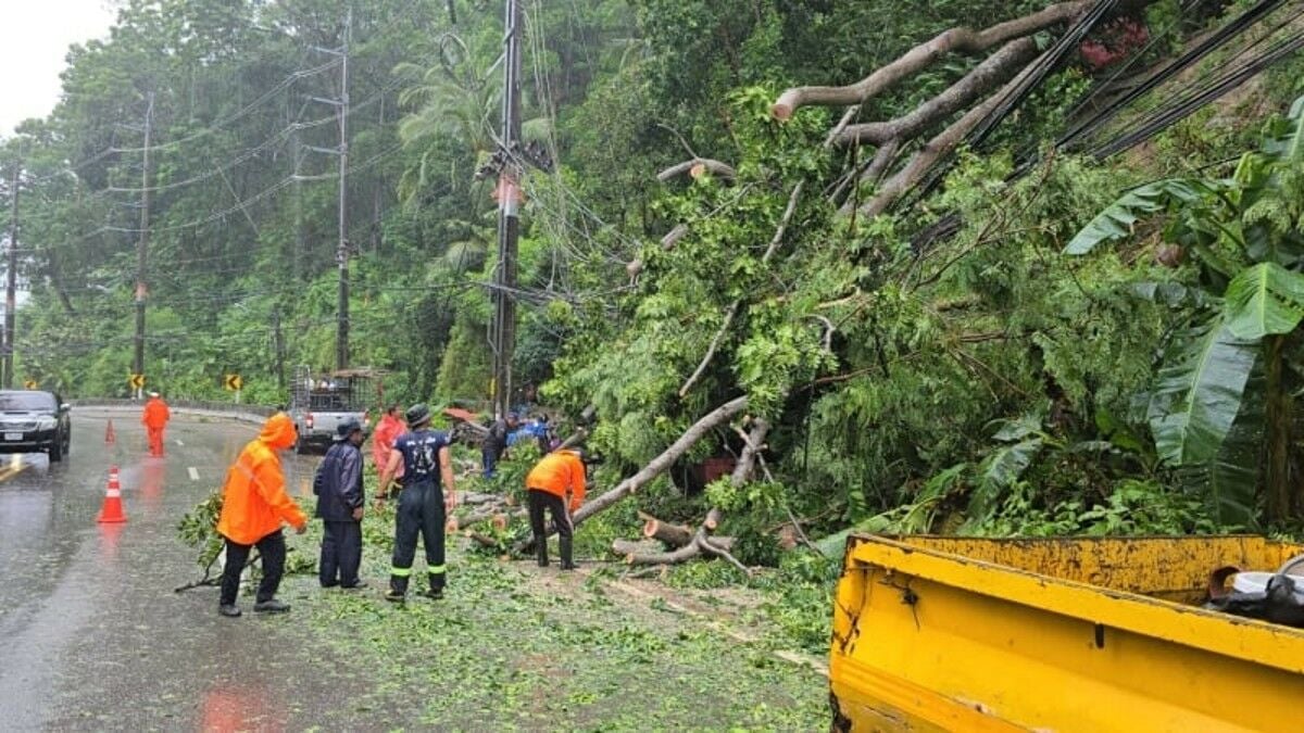 Patong mayor urges caution after landslips and road damage