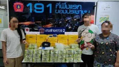 Thai police arrest three in 9 million baht drug bust in Bangkok