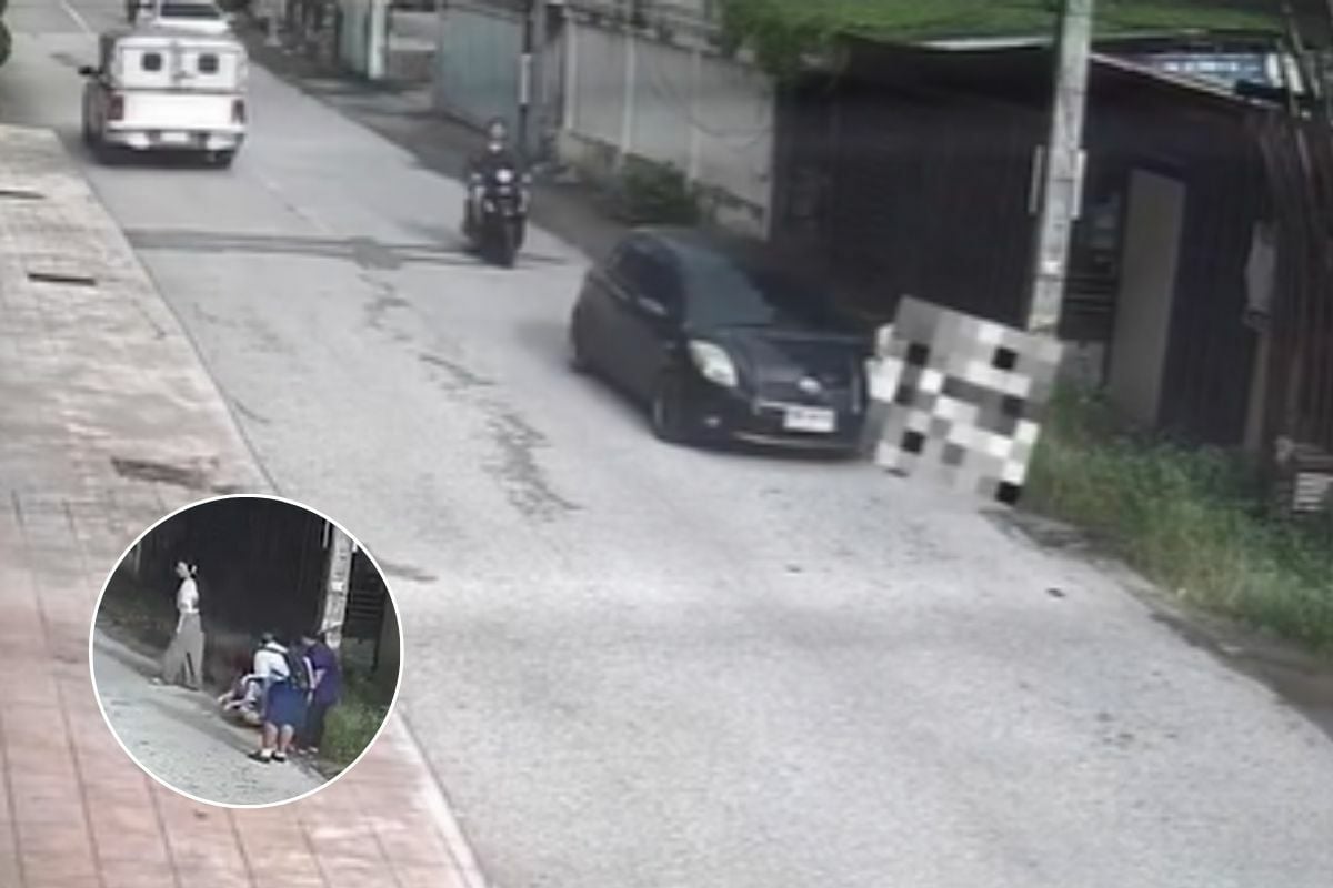 Thai woman criticised for crashing car into schoolboy, blames victim (video)