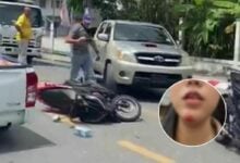 Foreign pickup driver flees after crashing into Thai woman in Phuket