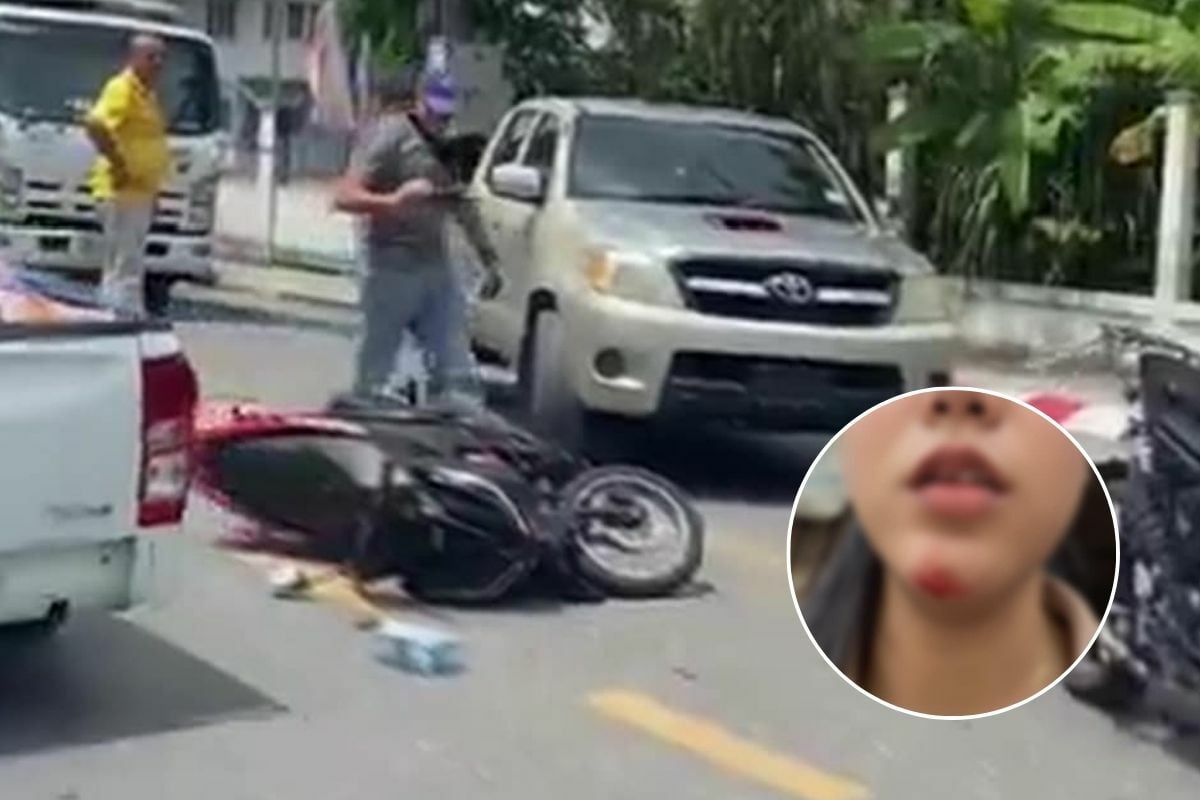 Foreign pickup driver flees after crashing into Thai woman in Phuket