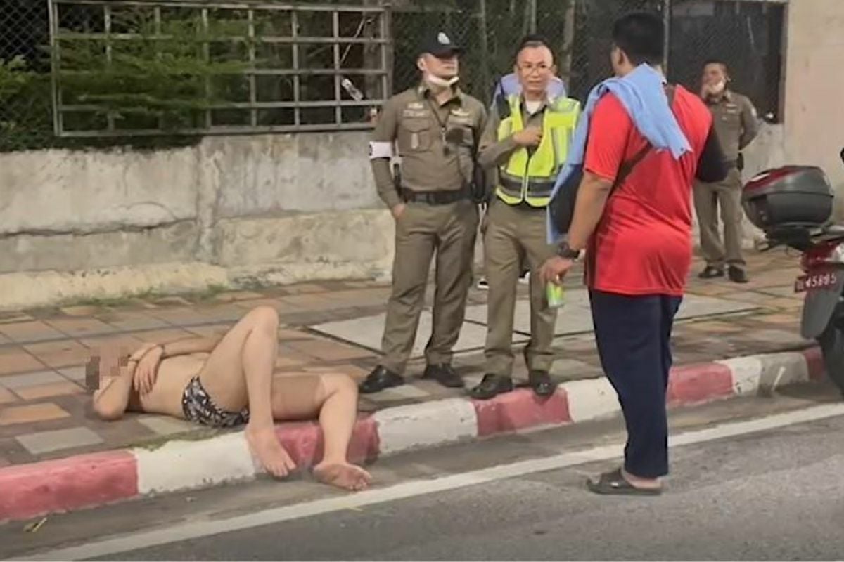 High speed: Foreign man hits stolen taxi into power pole in Pattaya