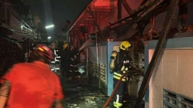 Terrifying blaze levels home in Sattahip, no injuries