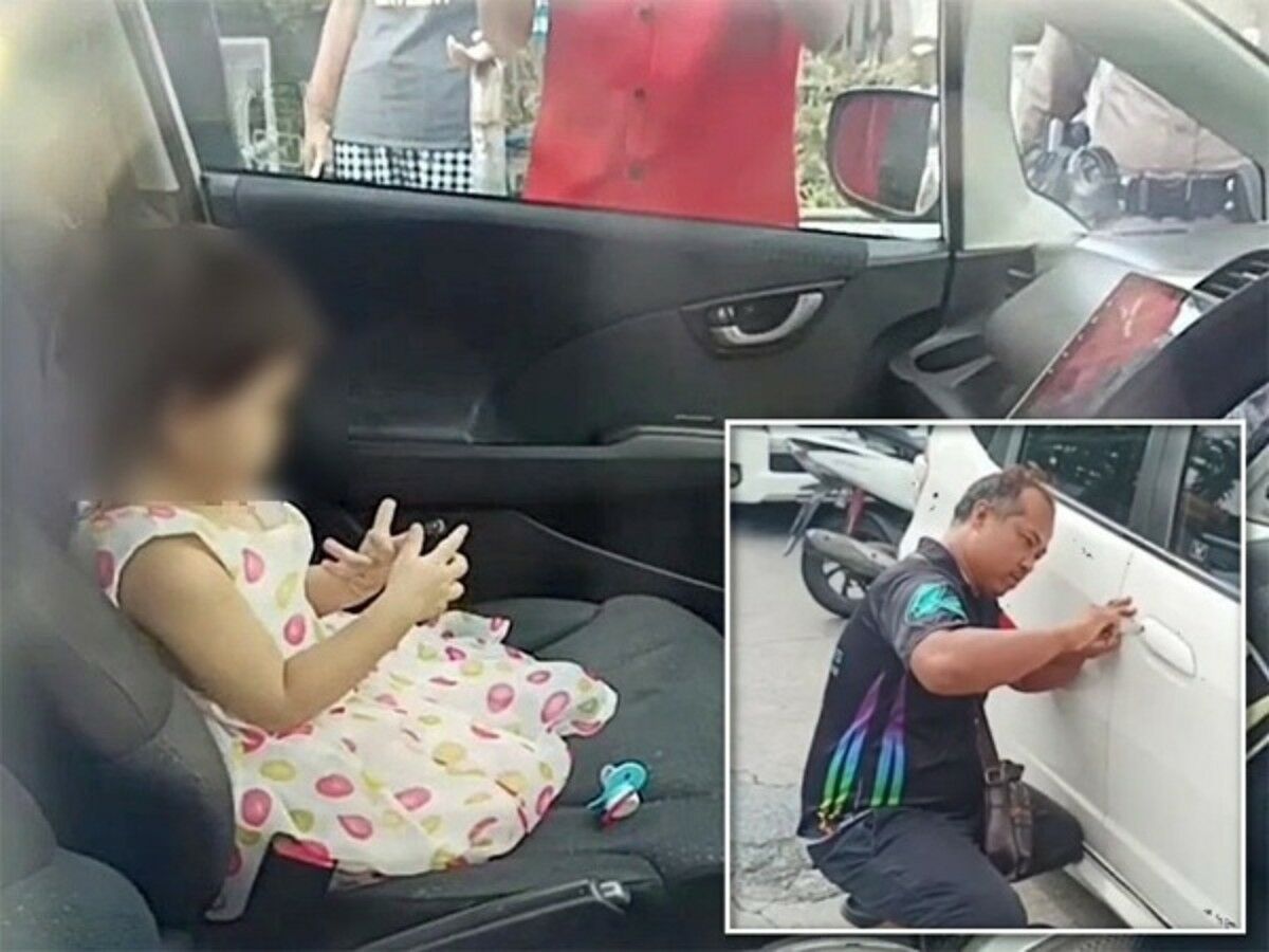 Thai toddler trapped in idling car in Chon Buri saved