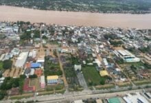 RTAF deploys helicopter to survey Mekong River floods