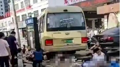 China: Bus ploughs into crowd near school, killing 11