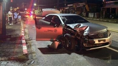 Thai woman killed in head-on collision with taxi in Phuket