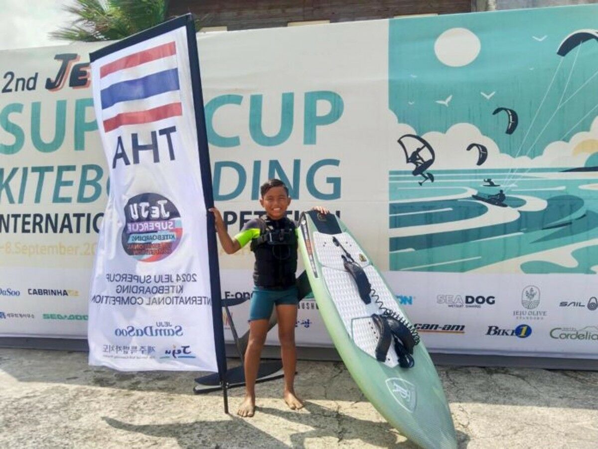 Thai kid sensation dominates international kiteboarding