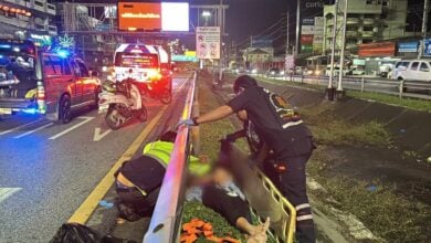 Homeless woman injured in Sukhumvit Road accident with sedan