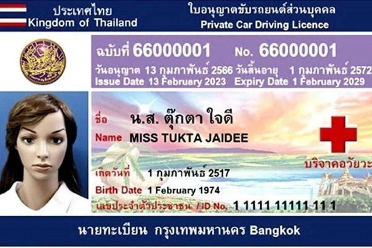 Thailand drivers’ licences now display organ donor status