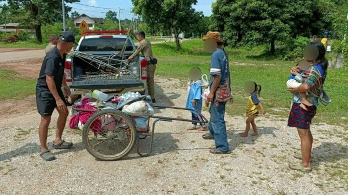 Udon Thani family booted out by mother-in-law, walks 60km