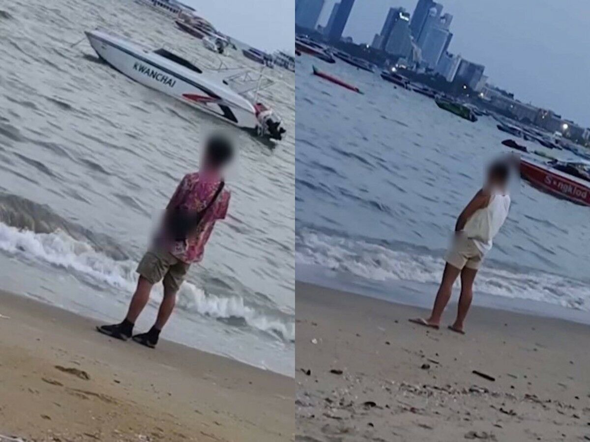 Tourists urinate on Pattaya Beach, sparking local outrage