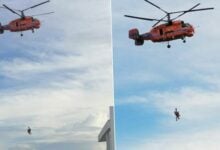 Helicopter rescues flood victims in Chiang Rai after days without food