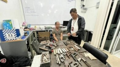 Chon Buri police arrest blacksmith for illegal gun manufacturing