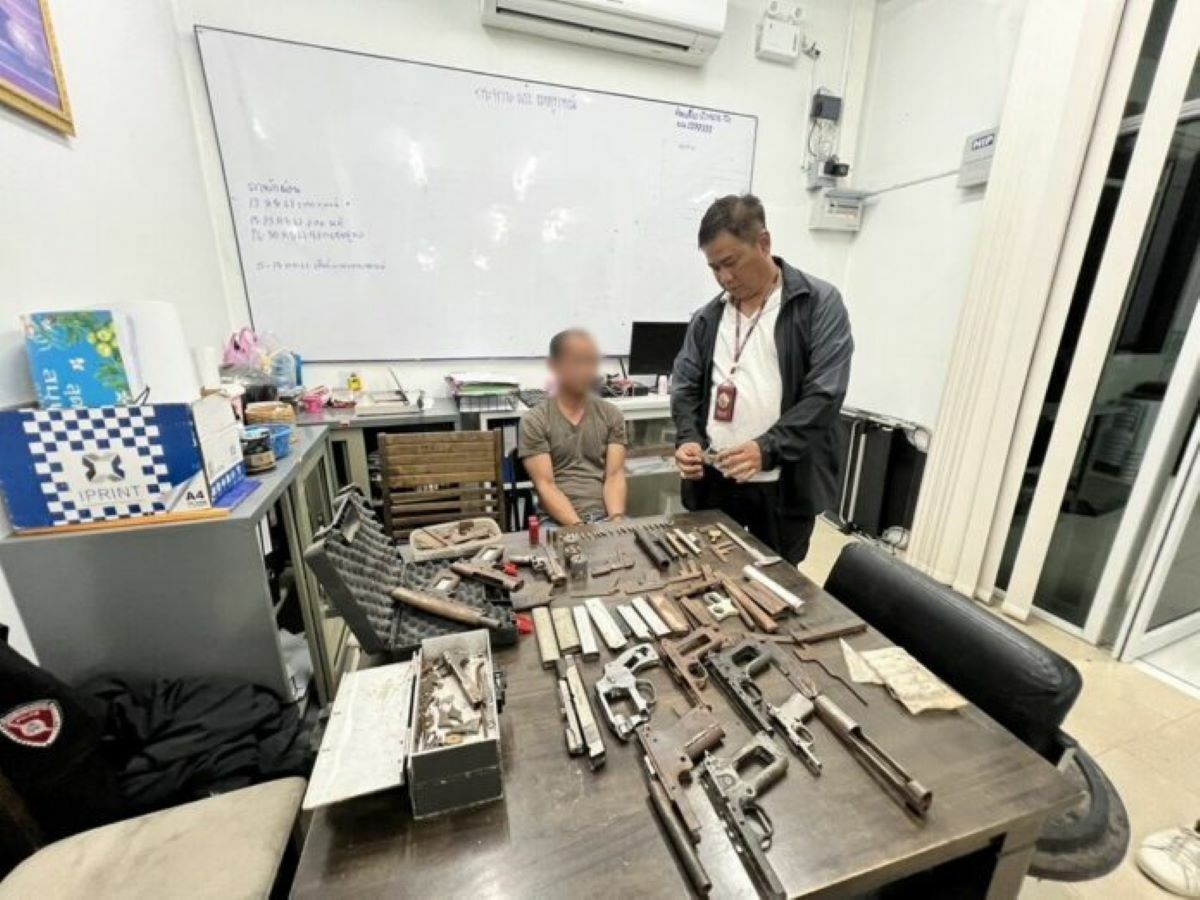 Chon Buri police arrest blacksmith for illegal gun manufacturing