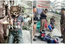 Man arrested for brandishing knife and cannabis on Bangkok bus