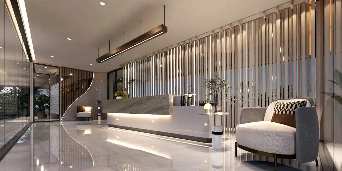 Lobby of Etherhome Seaview Condo in Phuket