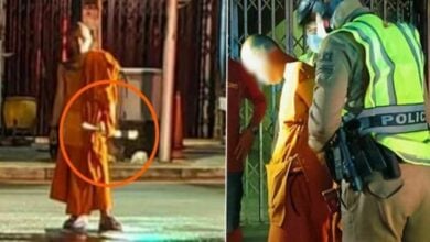 Monk with sword causes stir in Bangkok’s Lad Ya area (video)