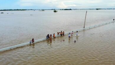 Flood turns Sukhothai village into lake, isolates residents