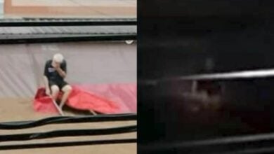 Man trapped on rooftop tent in Mae Sai amid strong currents