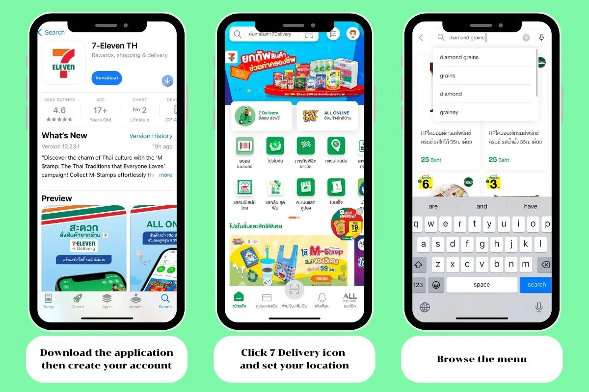 How to use 7-Eleven delivery application | News by Thaiger