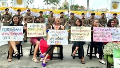 Thai sex workers rally at Parliament for protection act