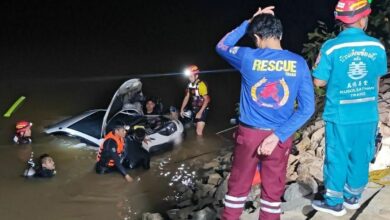 Thai woman dies after car plunges into river during driving practice