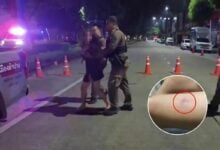 Thai transwoman arrested for drunk driving bites, punches cop