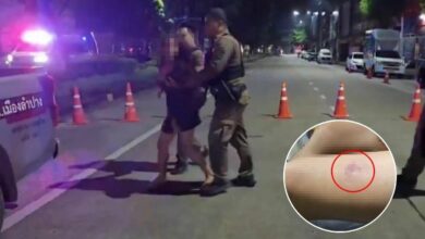 Thai transwoman arrested for drunk driving bites, punches cop