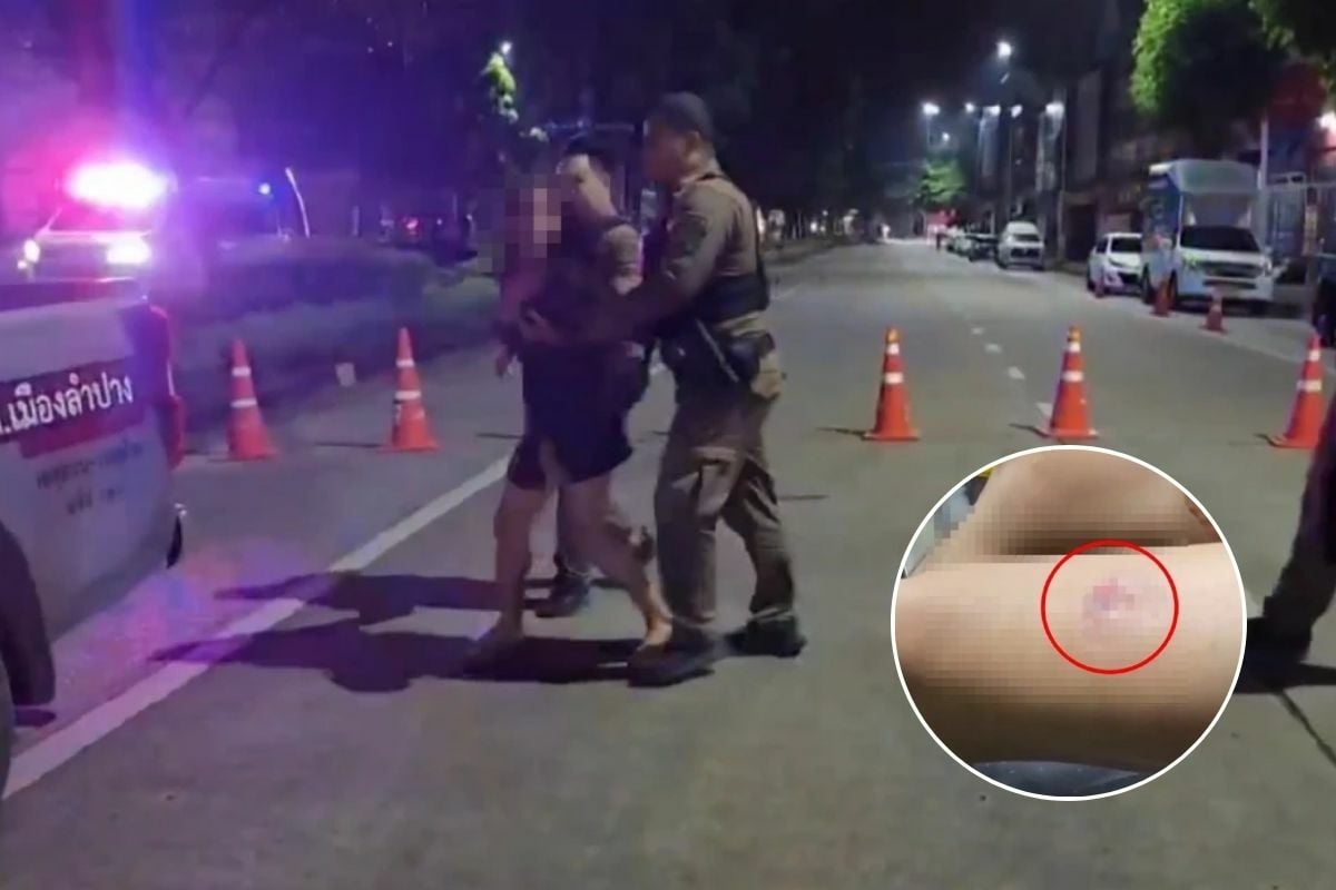 Thai transwoman arrested for drunk driving bites, punches cop