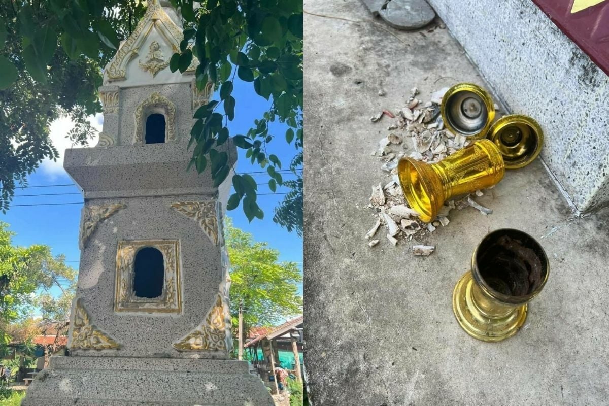 Belief in ghosts ignored: Thieves steal from cinerary urns in Buriram temples