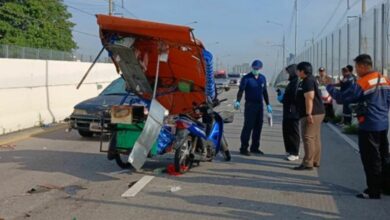 Thai food vendor killed, taxi driver injured in multiple vehicle crash