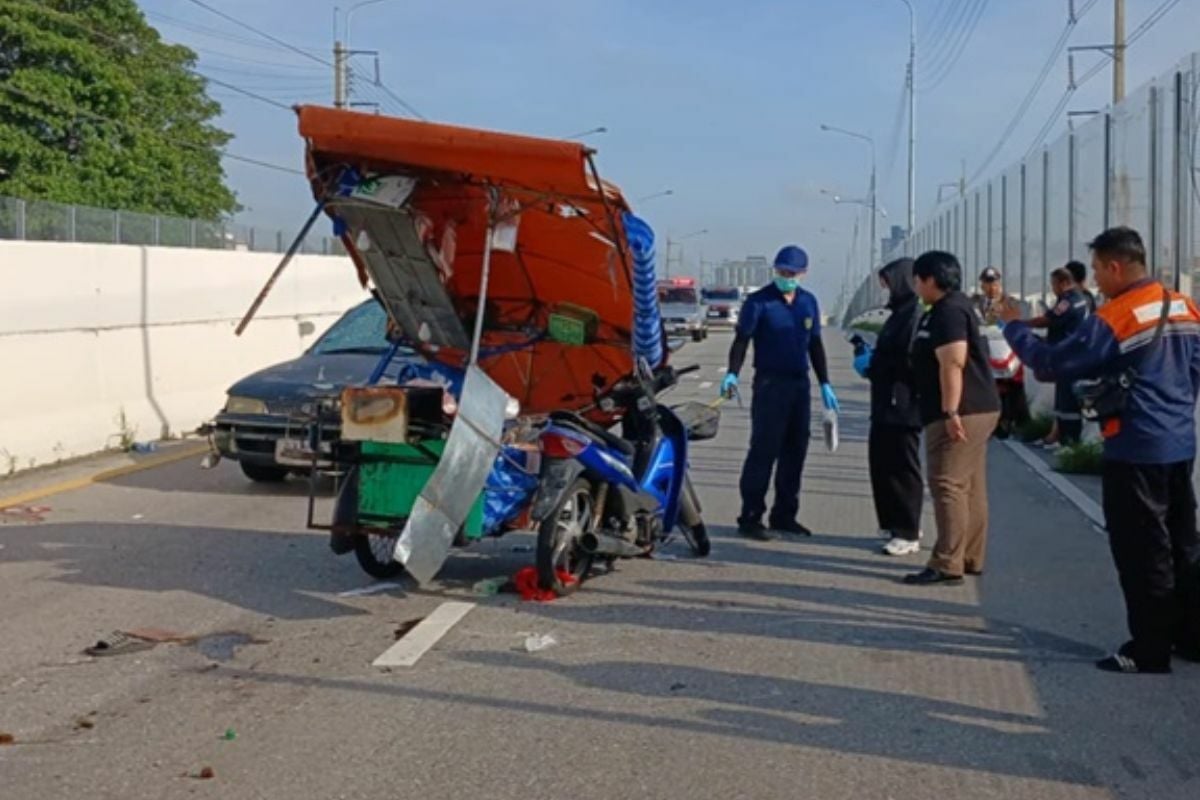 Thai food vendor killed, taxi driver injured in multiple vehicle crash