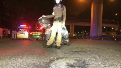 Thai motorcyclist killed on dark and bumpy road in Samut Prakan